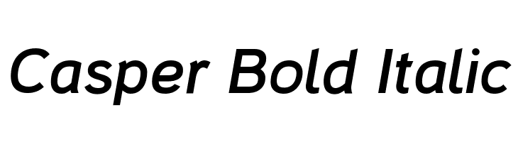 Casper Bold Italic Font