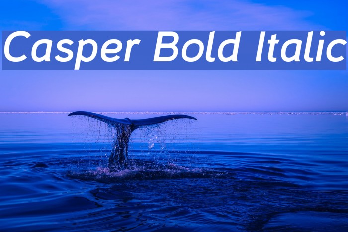 Casper Bold Italic Font examples