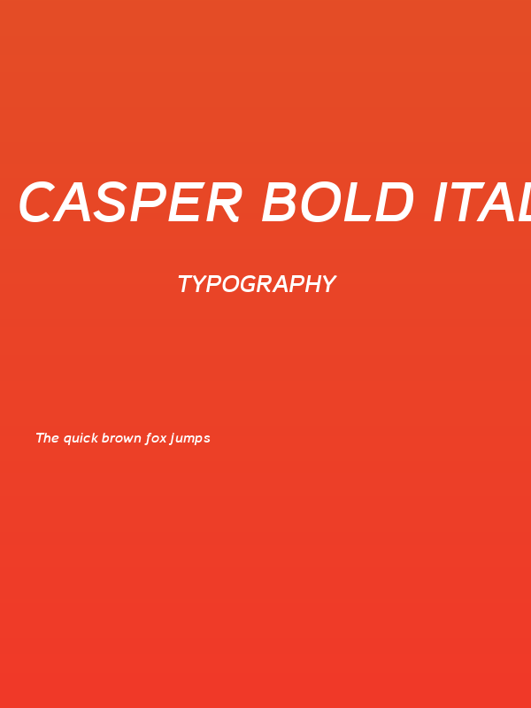 Casper Bold Italic Poster