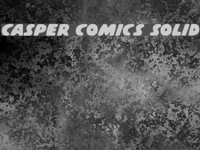 Casper Comics Solid Schriftart examples