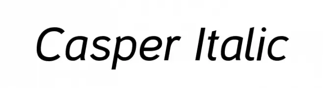 Casper Italic  Frei Schriftart Herunterladen