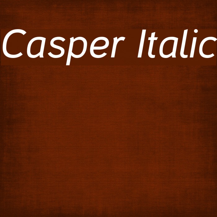 Casper Italic Font examples