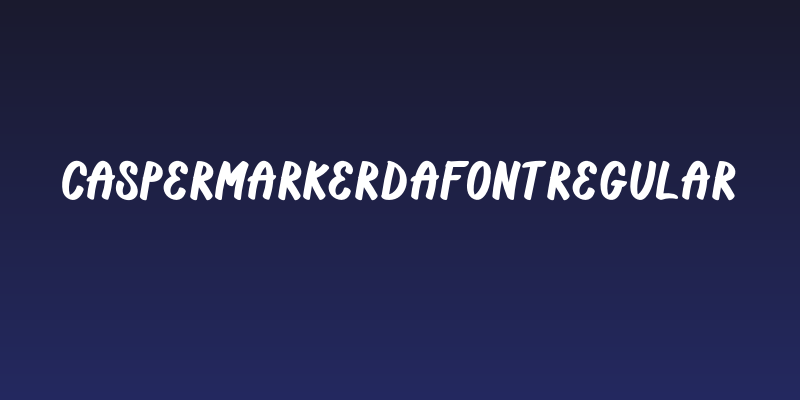 CasperMarkerDaFontRegular Social Header