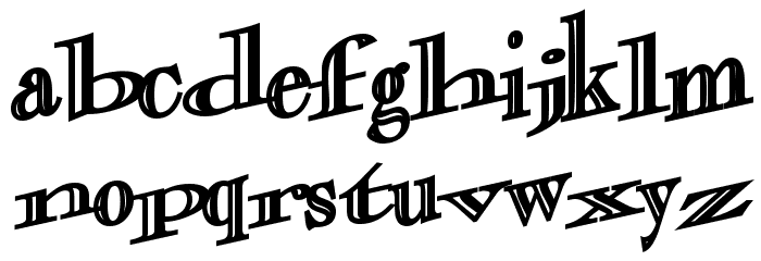 CasqueOpenFaceWacky Bold Font LOWERCASE