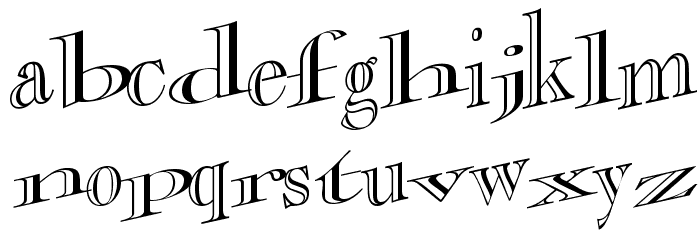 CasqueOpenFaceWacky Font LOWERCASE