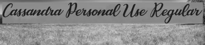 Cassandra Personal Use Regular Font examples