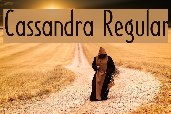 Cassandra Regular Font examples