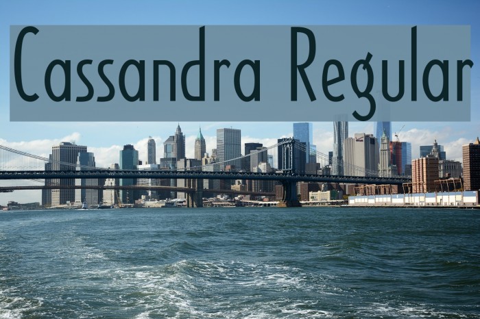 Cassandra Regular Font examples
