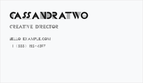 CassandraTwo Business Card