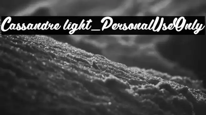 Cassandre light_PersonalUseOnly Font examples