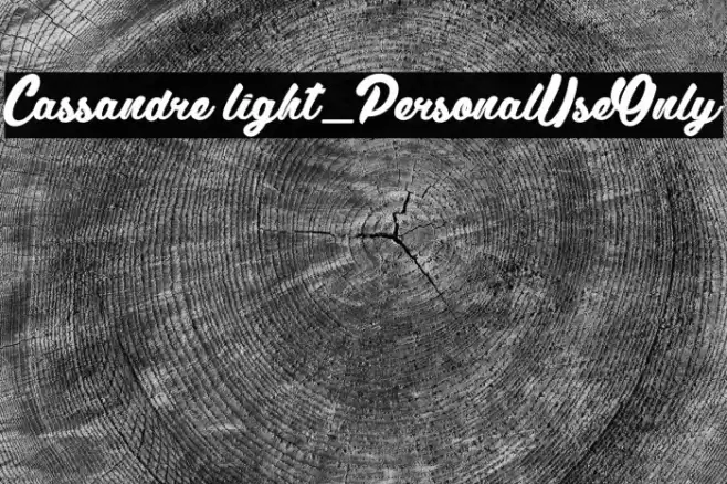Cassandre light_PersonalUseOnly Font examples