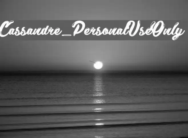 Cassandre_PersonalUseOnly Font examples