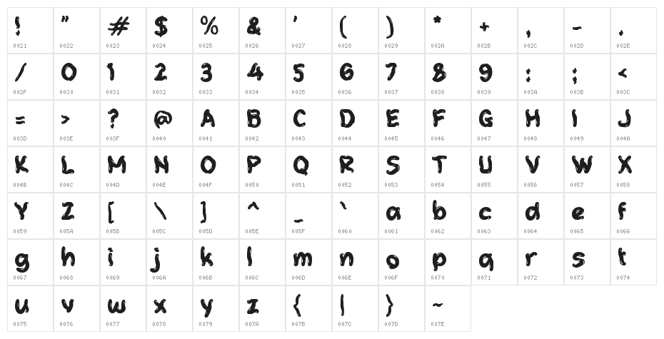 Cassel Character Map