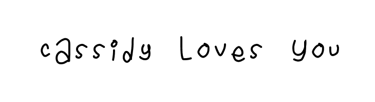 Cassidy Loves You  baixar fontes gratis