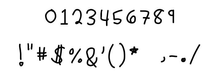 Cassidy Loves You Font OTHER CHARS