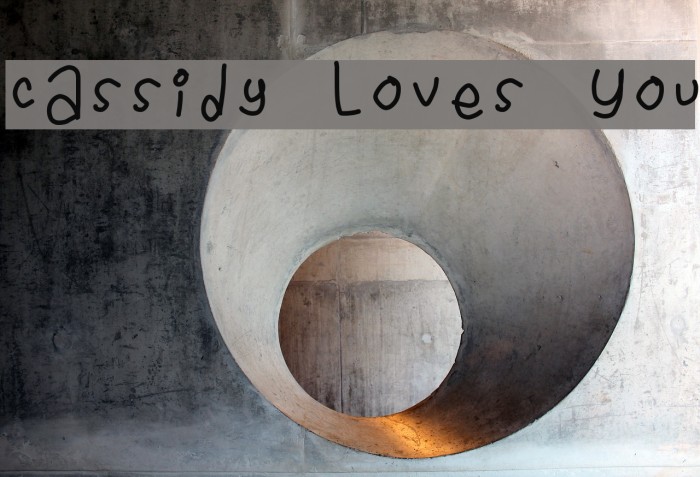 Cassidy Loves You Font examples