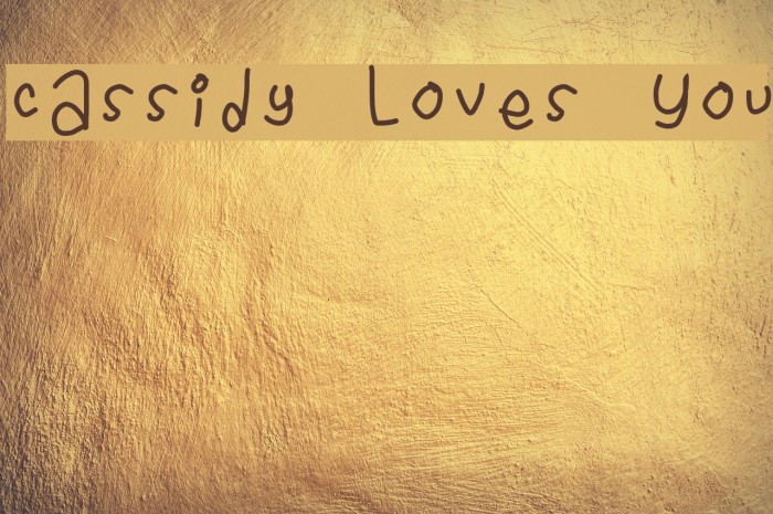 Cassidy Loves You Font examples