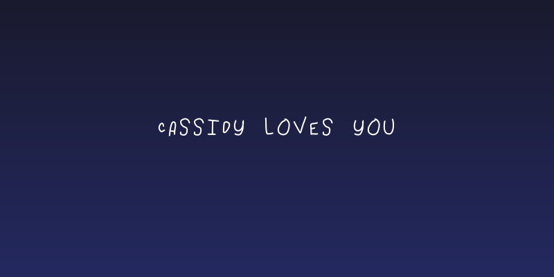 Cassidy Loves You Social Header