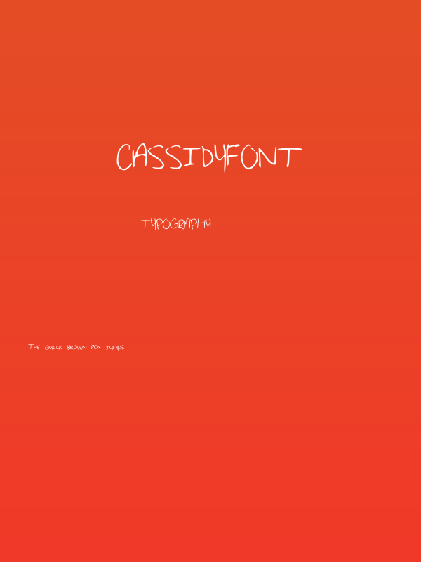 CassidyFont Poster