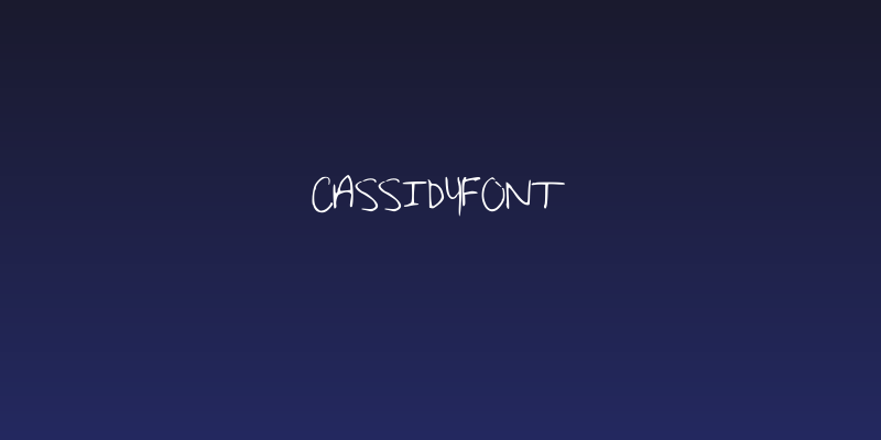 CassidyFont Social Header