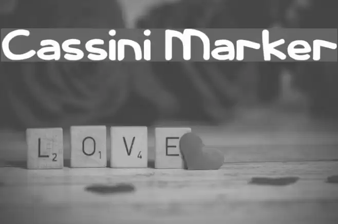 Cassini Marker Font examples