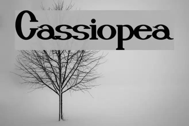 Cassiopea Font examples