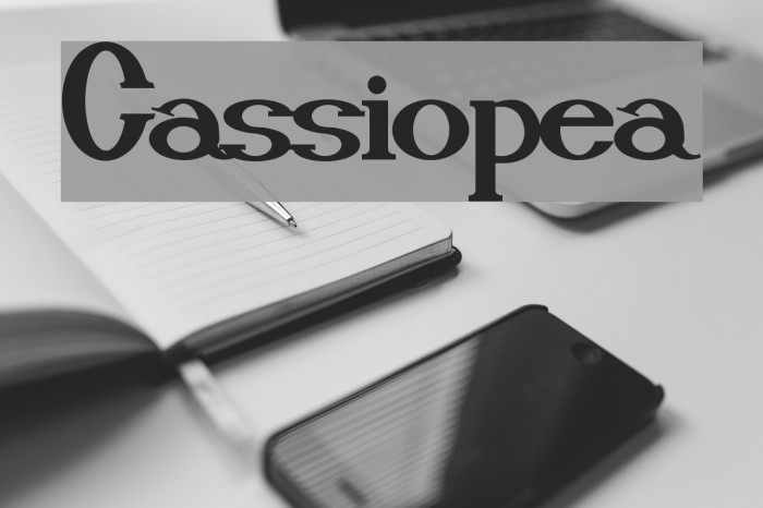Cassiopea Font examples