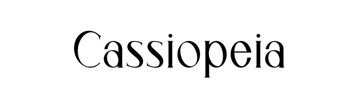Cassiopeia  Frei Schriftart Herunterladen