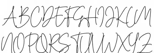 Cassual Signature 字体 大写