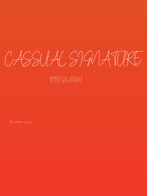 Cassual Signature Poster