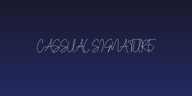 Cassual Signature Social Header