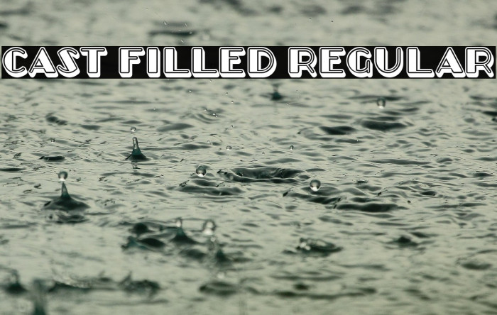 Cast Filled Regular Example 1