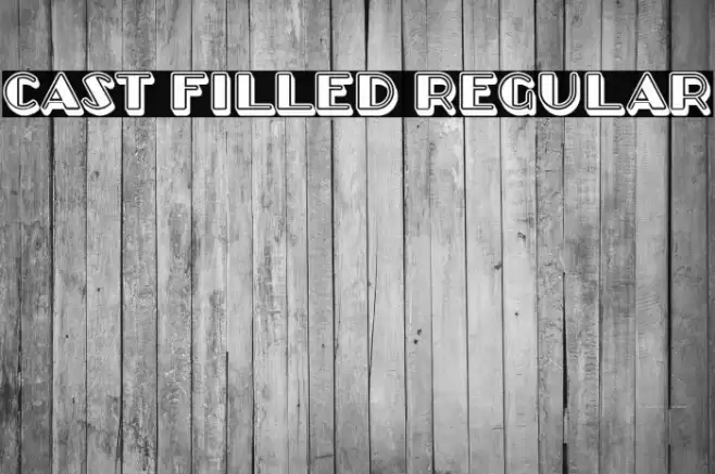 Cast Filled Regular Font examples