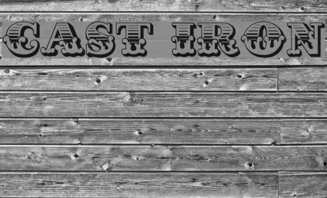 Cast Iron Font examples
