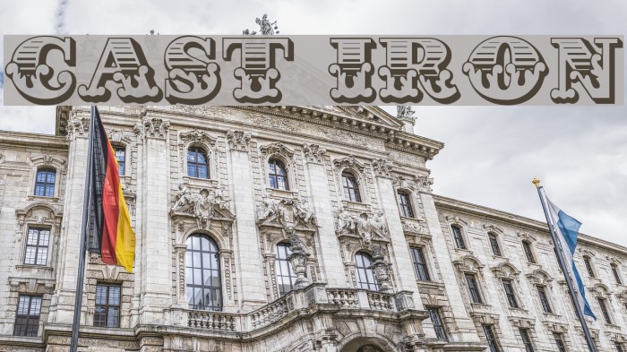 Cast Iron Font examples