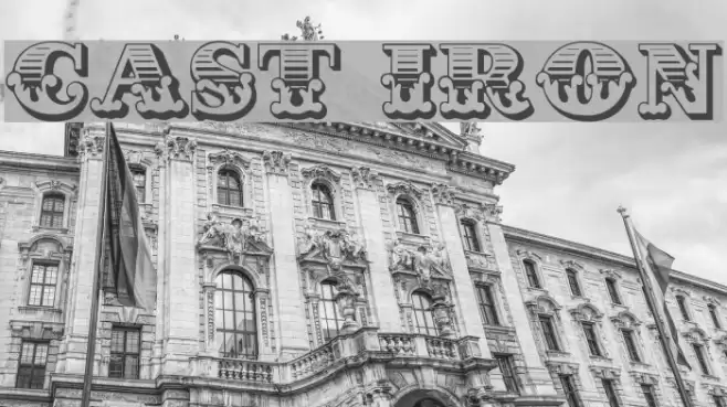 Cast Iron Font examples