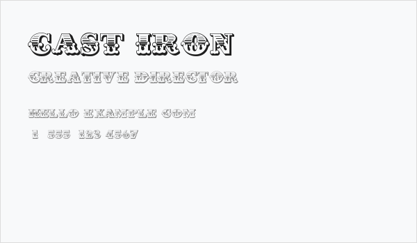 Cast Iron Business Card