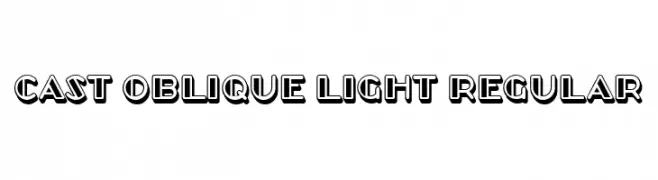 Cast Oblique Light Regular  لخطوط تنزيل