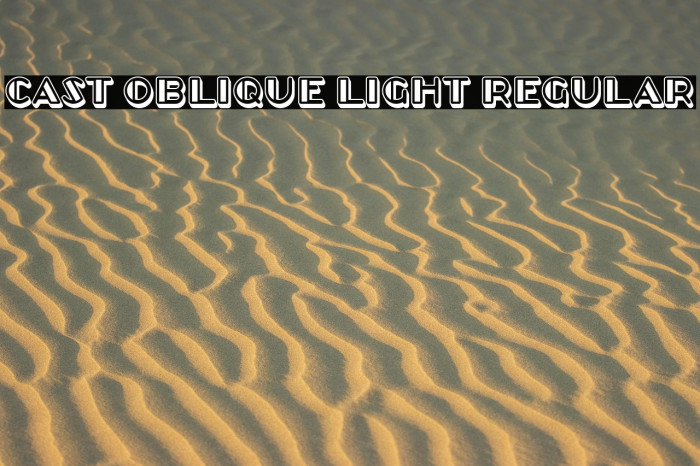 Cast Oblique Light Regular Example 2