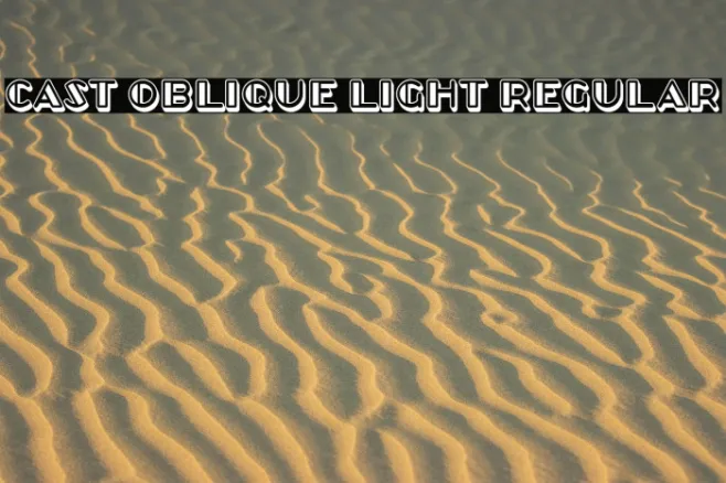 Cast Oblique Light Regular Example 2