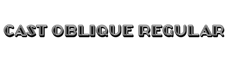 Cast Oblique Regular  フリーフォントのダウンロード