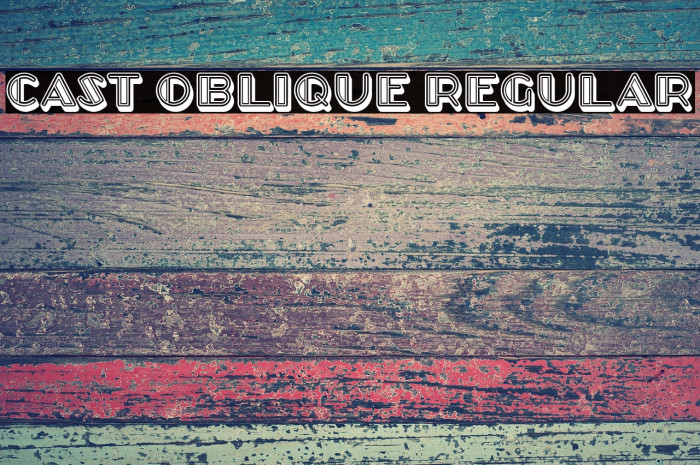 Cast Oblique Regular Example 2