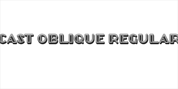 Cast Oblique Regular Logo