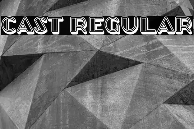 Cast Regular Font examples