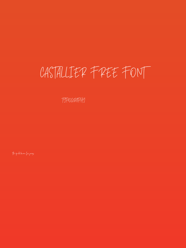 Castallier Free Font Poster