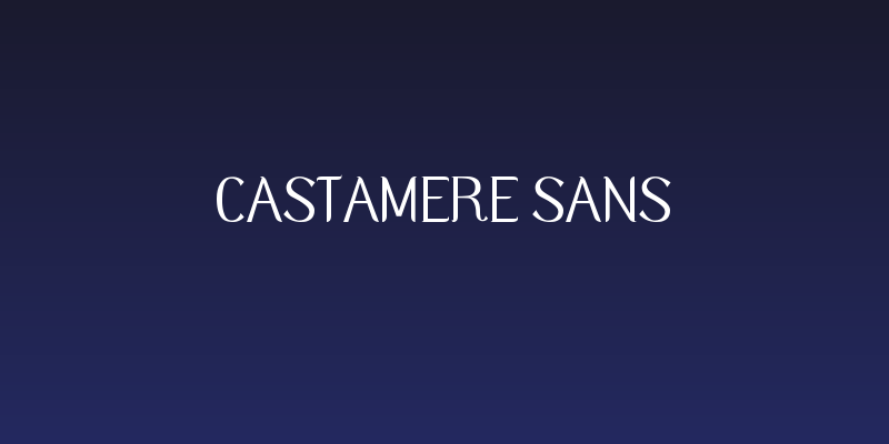Castamere Sans Social Header