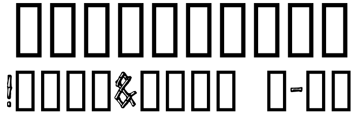 Castaway フォント その他の文字
