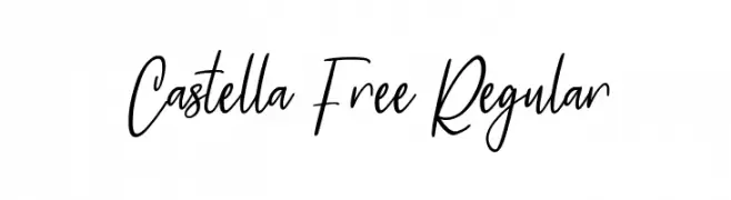 Castella Free Regular  नि: शुल्क फ़ॉन्ट्स डाउनलोड