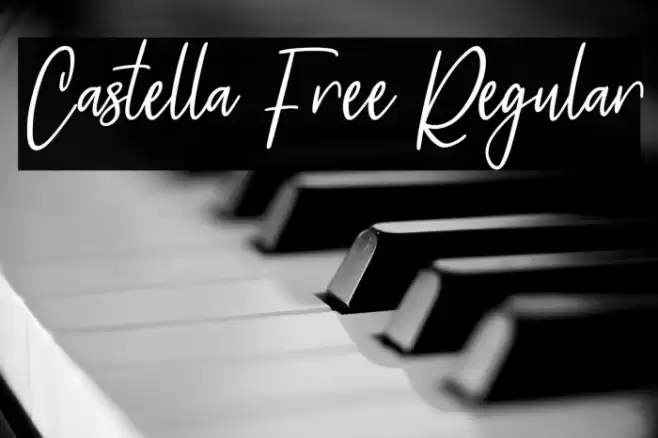 Castella Free Regular Caratteri examples