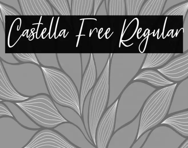 Castella Free Regular Caratteri examples